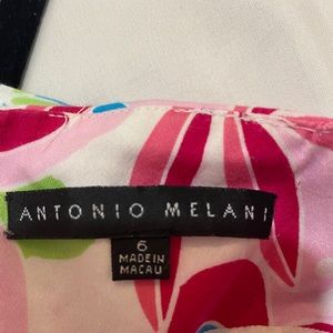 Antonio Melani pink, floral, spaghetti strap dress